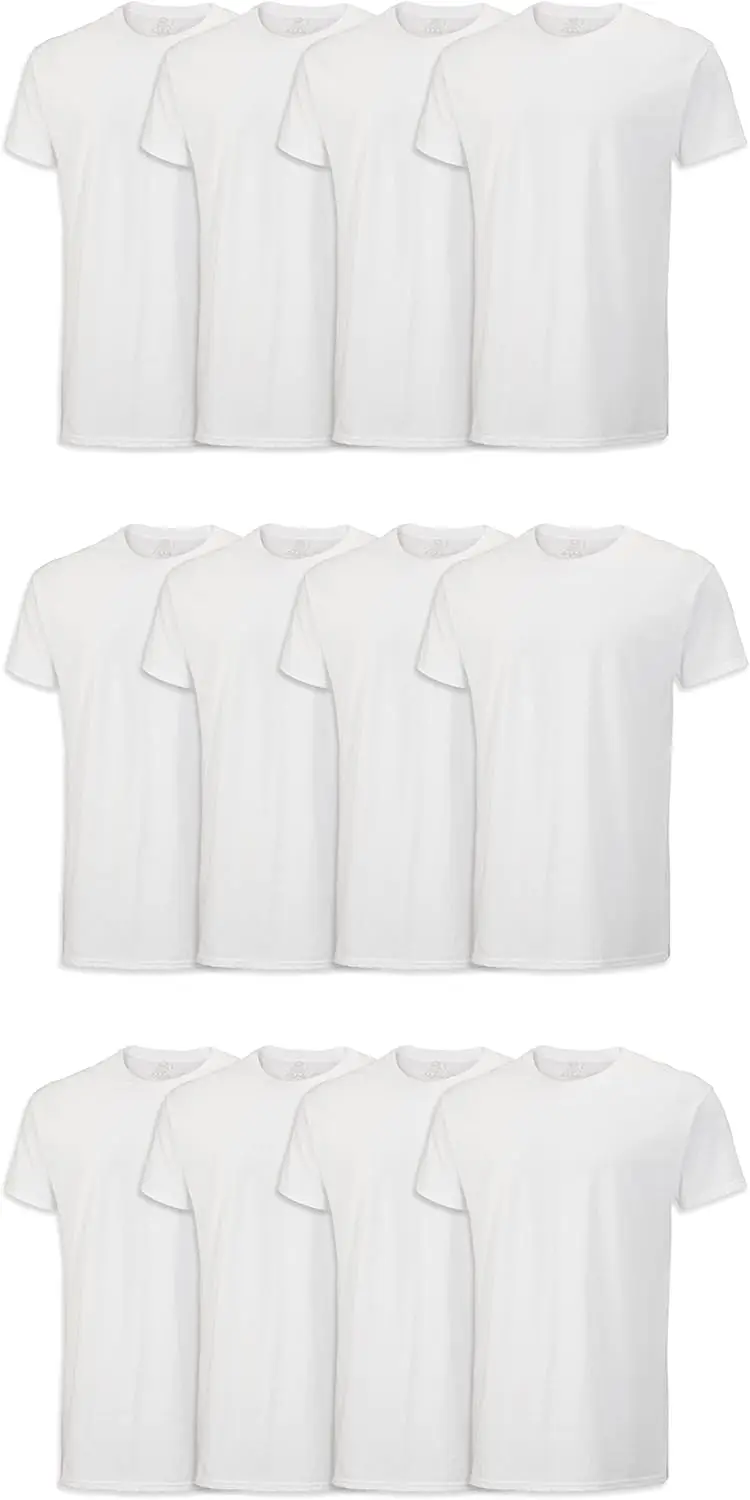72 Pack-Men's Eversoft Cotton Stay Tucked Crew T-Shirt